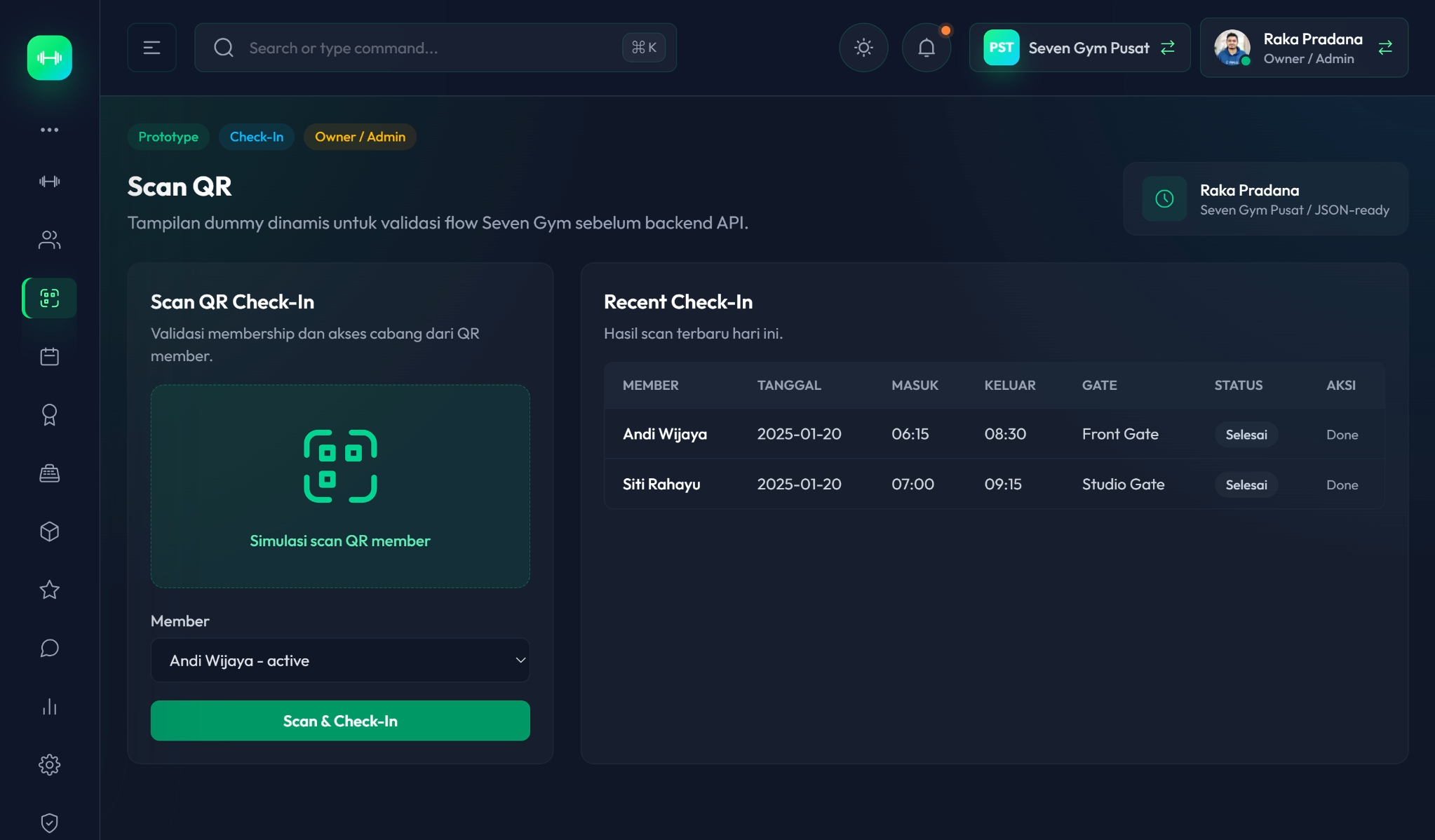 GymPro Dashboard
