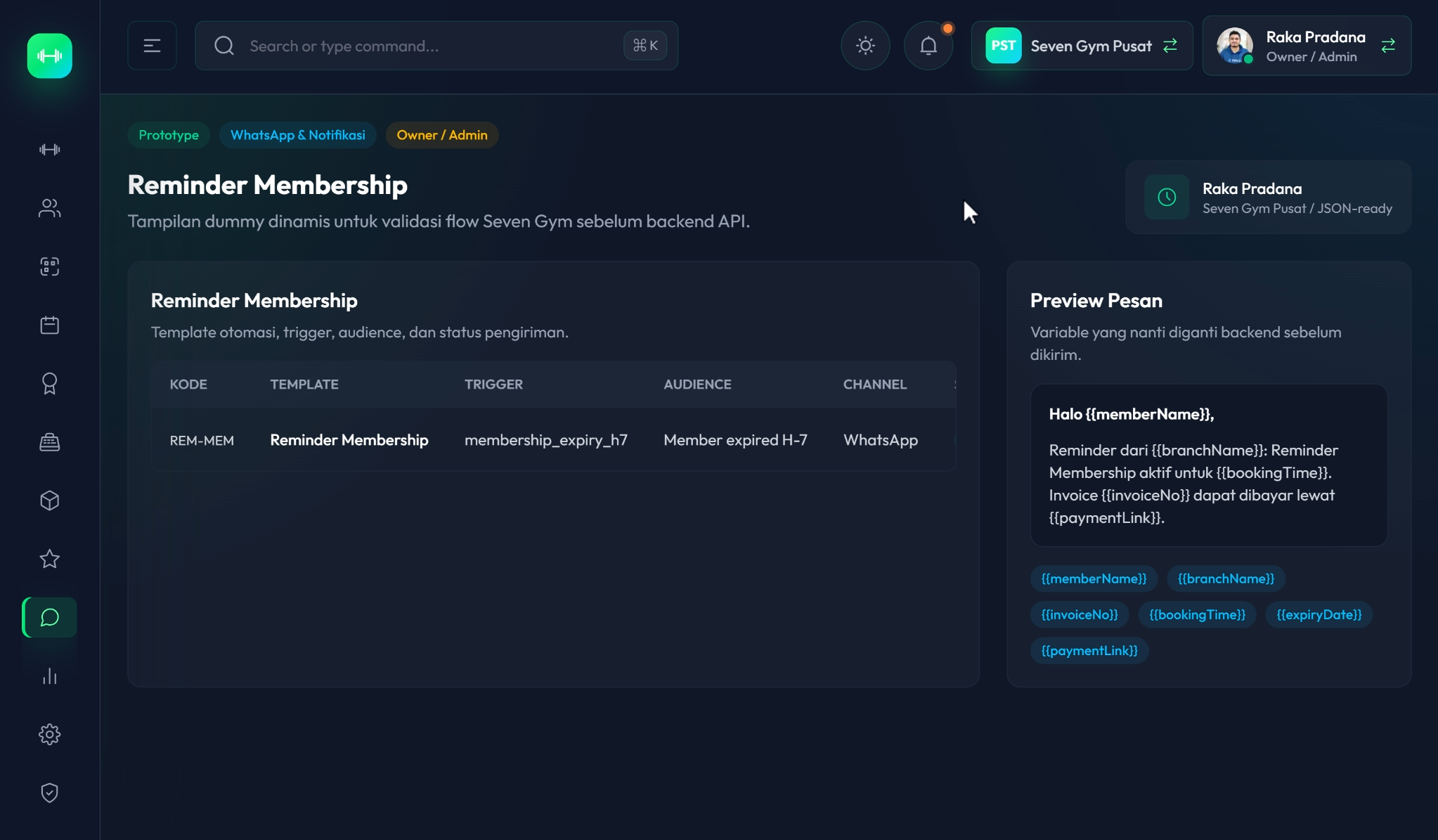 GymPro Dashboard